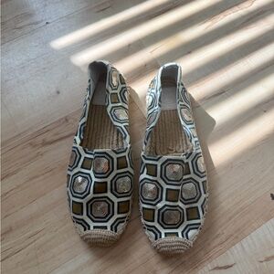 Tory Burch Geometric Pattern Espadrilles